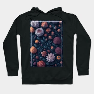 Vibrant 3D Floral Pattern Hoodie